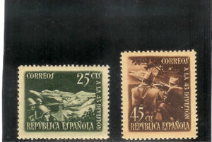 1938. 43 División. Sin fijasellos. Edifil nº 787/8.