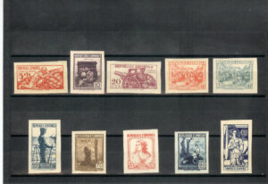 1939. Correo de Campaña. Sin dentar. Sin fijasellos. Edifil nº NE46/55.