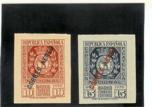 1936. Exposición Filatélica aérea. Sin fijasellos Edifil nº 729/30.