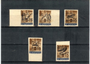 1936. Aniversario de la República. Sin fijasellos. Lujo. Edifil nº NE17/21.
