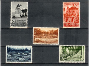 1936. Feria de Muestras. Sin fijasellos. Edifil nº14/18.
