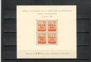 1942. Navidad 1942. Sin goma. Edifil nº 40/1.