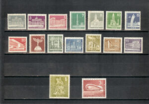 1956 - 63. Monumentos. Sin fijasellos. Yvert nº 125/35A.