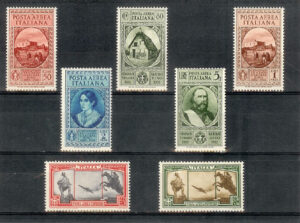 1932. Cincuentenario de la muerte de Garibaldi. Sin fijasellos. Yvert nº A32/8.