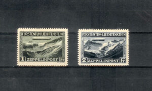 1931. Viaje del Graf Zeppelin. Goma alterada. Yvert nº A7/8.