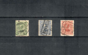 1907. Haakon VII. Serie usada. Yvert nº 66/8.