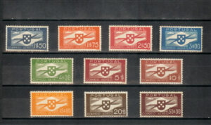 1937 - 41. Serie corriente. Goma alterada. Yvert nº A1/10.