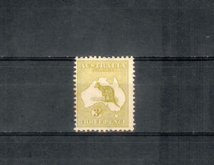 1912/19. Canguro. Con fijasellos. Ligeras sombras del tiempo. Yvert nº5