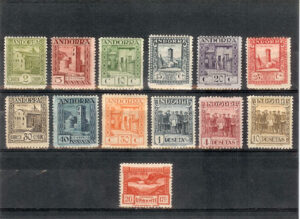 1929-34. Paisajes. Bonita serie con fijasellos. Edifil nº15/27