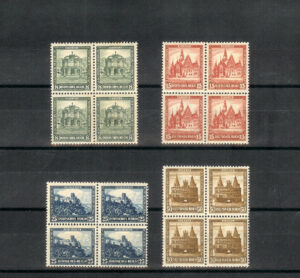 1931. Exposición filatélica de Berlin. Serie en bloque de cuatro sin fijasellos. Lujo. Yvert nº435/8