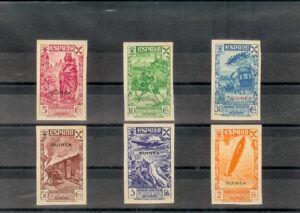 1938. Beneficencia. Sin dentar y sin fijasellos Edifil nº 1/6s.