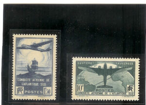 1936. Travesia aérea. Bonita serie sin fijasellos. Yvert nº 320/21.