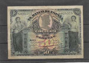 1907. 50 Pesetas. Sin serie. MBC.