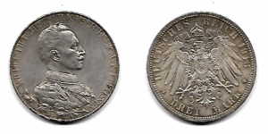 Prusia. 1913 A. 3 DM. EBC.