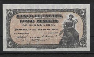 1937. 5 ptas. serie B. SC.