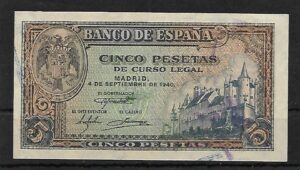 1940. 5 ptas serie K. SC.