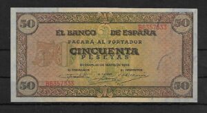 1938. 50 ptas. serie B. SC.