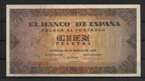1938. 100 pesetas. serie A. SC.