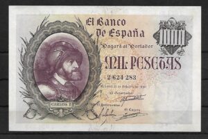 1940. 1000 ptas. sin serie. Doblez central. EBC-