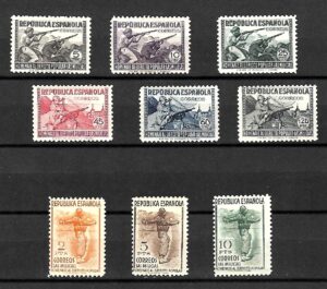 1938. Homenaje al Ejercito Popular. Sin fijasellos. Edifil 792/800