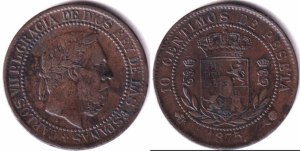 1875. Oñate. 10 cts. MBC