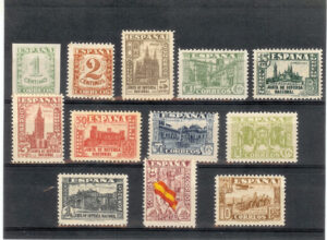 1936 - 37. Junta de Defensa. Sin fijasellos. Edifil nº 802/13.