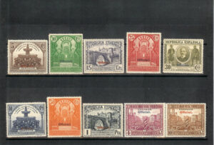 1931. Panamericana "Oficial". Sin fijasellos. Edifil nº 620/29.