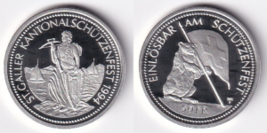 1994.Festival de Tiro St.Galler.50 fr. Proof